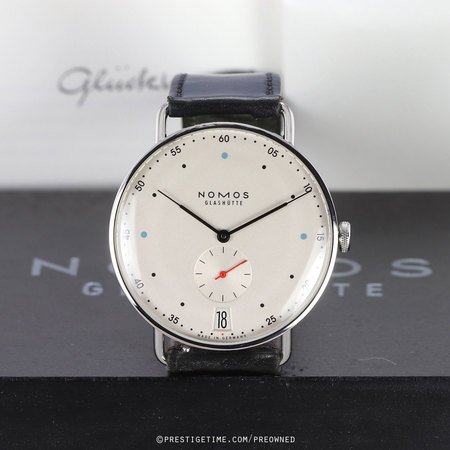 Pre-owned Nomos Glashutte Metro 38 Datum 38.5mm 1102