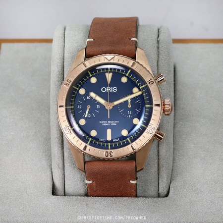 Pre-owned Oris Divers Carl Brashear Limited Edition 01 771 7744 3185-Set LS