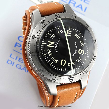 Pre-owned Panerai Black Seal Compass Limited Edition pam00191