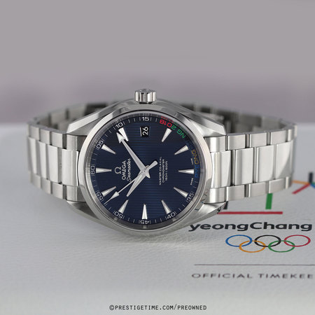 Pre-owned Omega Aqua Terra 41.5mm Olympic Pyeongchang 2018 522.10.42.21.03.001
