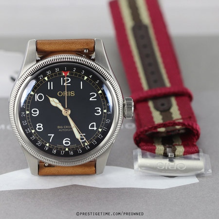 Pre-owned Oris Big Crown Pointer Date MOVEMBER 01 754 7741 4037-Set LS