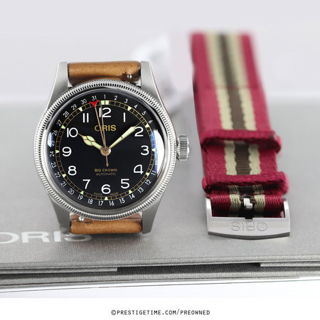 Pre-owned Oris Big Crown Pointer Date MOVEMBER 01 754 7741 4037-Set LS