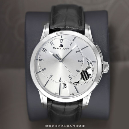 Pre-owned Maurice Lacroix Pontos Decentrique Phase de Lune pt6318-ss001-130
