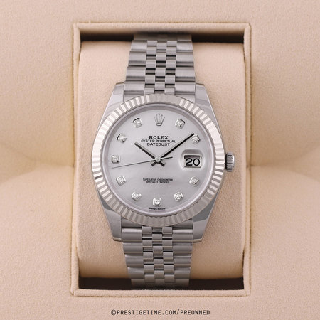 Pre-owned Rolex Datejust 41mm 126334 MOP Diamond Jubilee