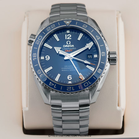 Pre-owned Omega Planet Ocean GMT 600m 232.90.44.22.03.001