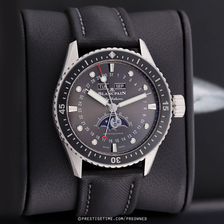 Pre-owned Blancpain Fifty Fathoms Bathyscaphe Complete Calendar 43mm 5054-1110-b52a