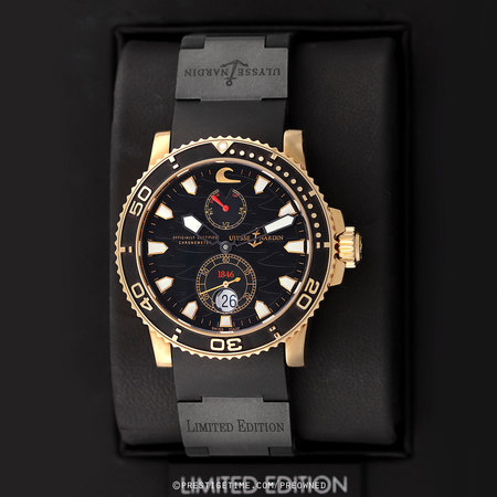 Pre-owned Ulysse Nardin Maxi Marine Diver BLACK SURF Limited Edition 266-37LE-3B