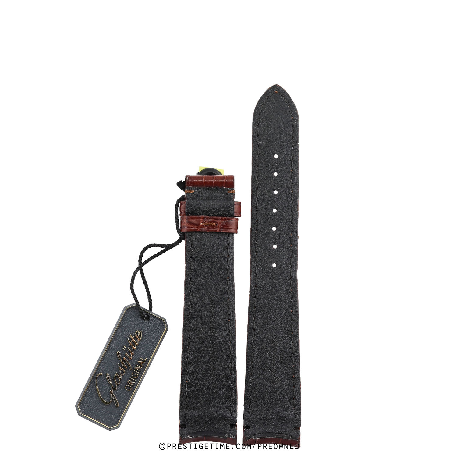 Preowned Glashutte Original Brown Alligator Leather