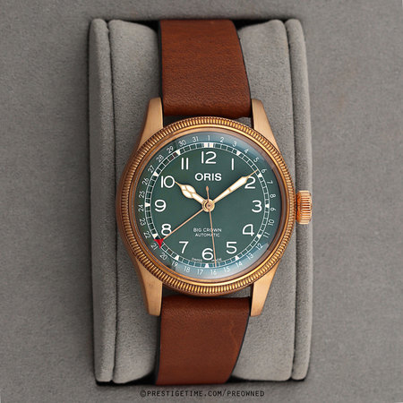 Pre-owned Oris 80th Anniversary Big Crown Pointer Date 40mm 01 754 7741 3167-07 5 20 58BR