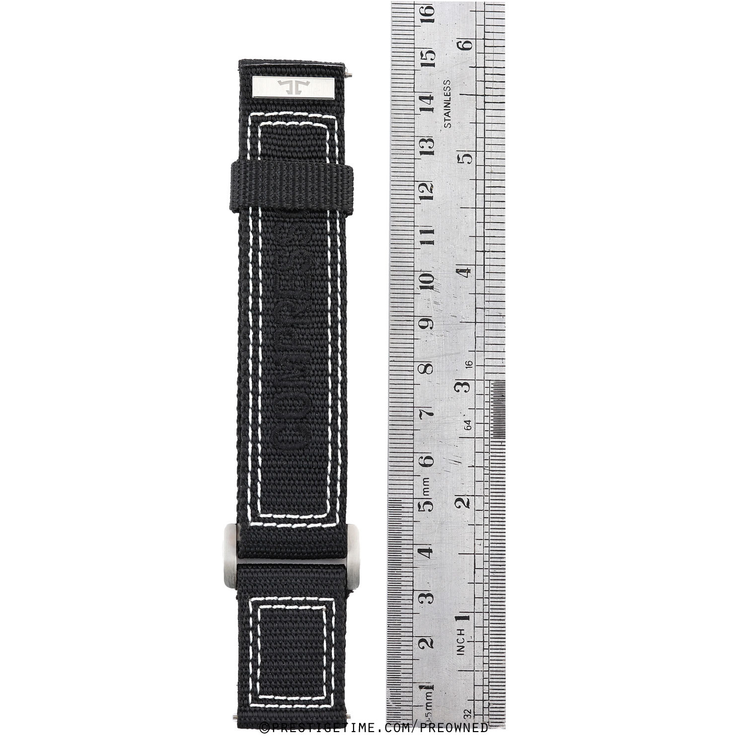 Preowned Jaeger LeCoultre Black Velcro Strap