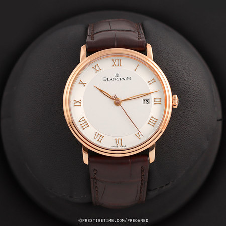 Pre-owned Blancpain Villeret Ultra Slim Automatic 40mm 6651-3642-55b