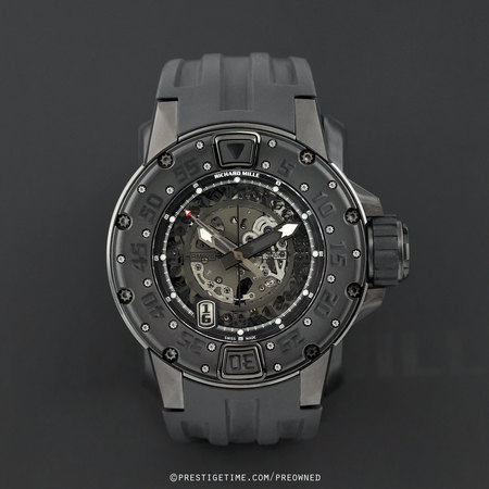 Pre-owned Richard Mille Divers Automatic 47mm RM028 All Black Limited