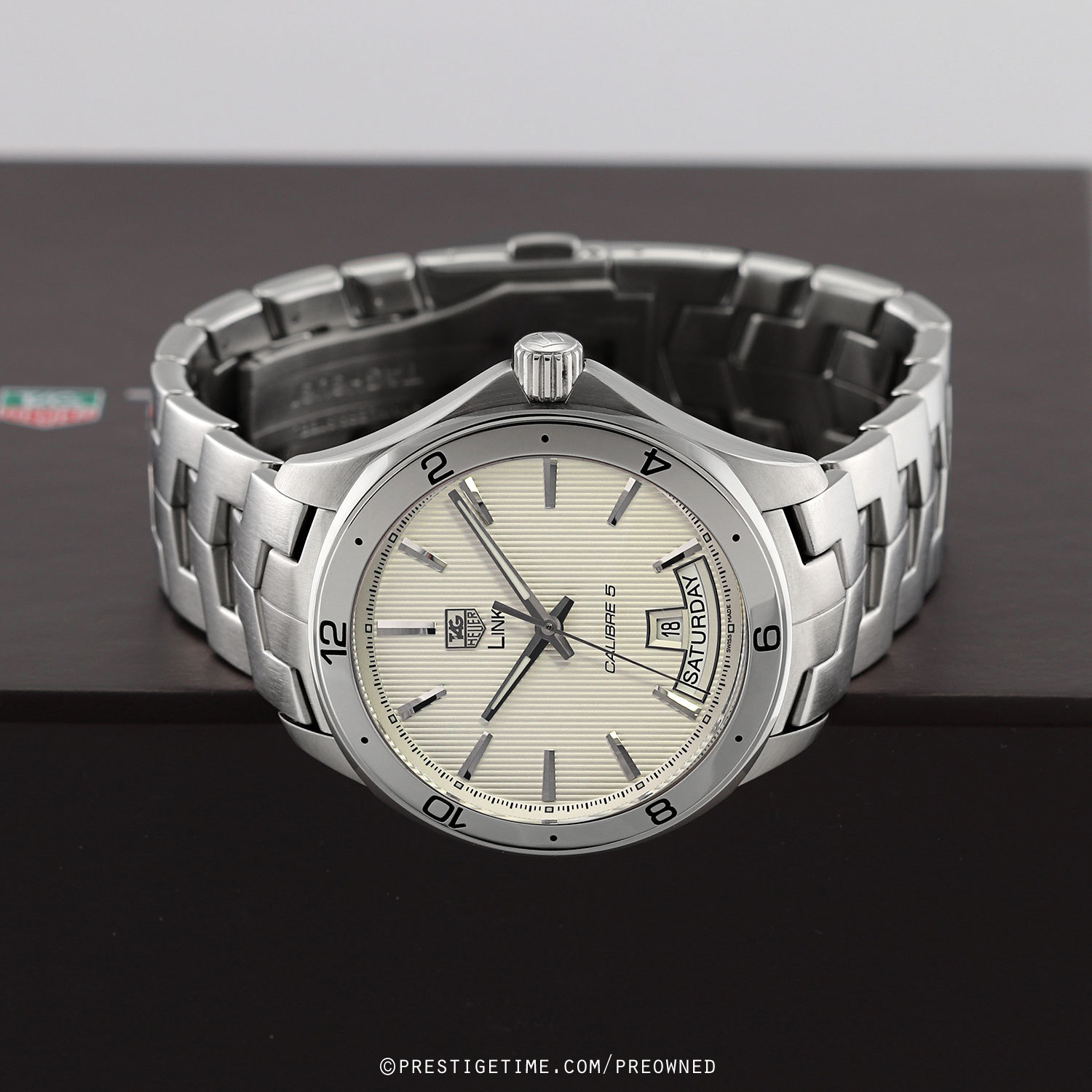 TAG HEUER Link WAT2011-0 Day date Silver Dial Automatic Men\'s Watch_953585 Pre-owned Tag Heuer Link Automatic Day-Date 42mm wat2011.ba0951 main image 3