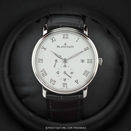 Pre-owned Blancpain Villeret Small Seconds Date & Power Reserve Mechanical 6606-1127-55b