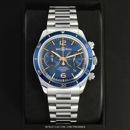 Pre-owned Bell & Ross BR V2-94 AERONAVALE BRV294-BU-G-ST/SST