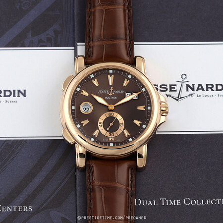 Pre-owned Ulysse Nardin GMT Big Date 42mm 246-55/95