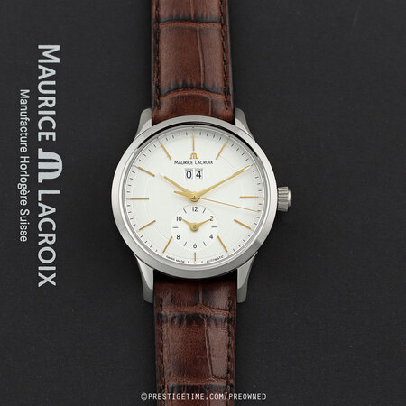 Pre-owned Maurice Lacroix Les Classiques Grande Date GMT lc6088-ss001-130