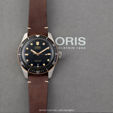 Pre-owned Oris Divers Sixty-Five 40mm 01 733 7707 4354-07 5 20 55