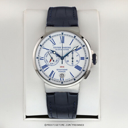 Pre-owned Ulysse Nardin Marine Chronograph Annual Calendar 43mm 1533-150/e0