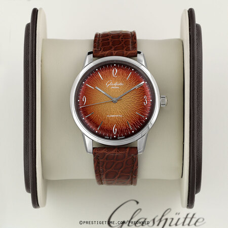 Pre-owned Glashutte Original Senator Sixties FIERY ORANGE 1-39-52-13-02-04
