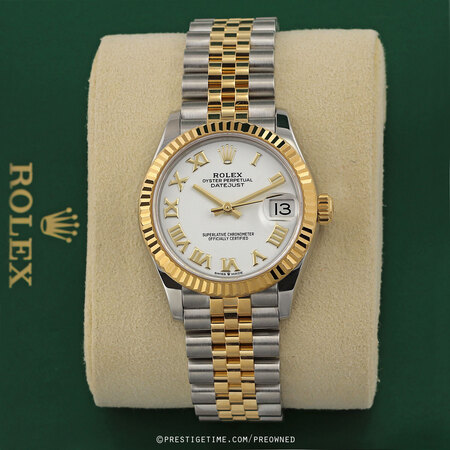 Pre-owned Rolex Datejust 31mm 278273 White Roman Jubilee