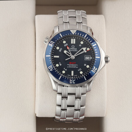 Pre-owned Omega Seamaster 300m GMT 2535.80