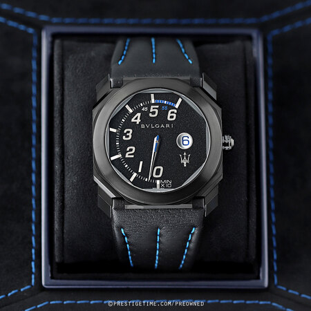 Pre-owned Bulgari Octo Maserati GranSport Jump Hour Retrograde Minute 102717