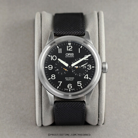 Pre-owned Oris Big Crown ProPilot Worldtimer 44.7mm 01 690 7735 4164-07 5 22 15FC