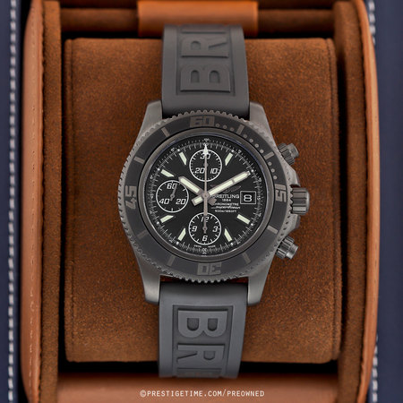 Pre-owned Breitling Superocean Chronograph II Blacksteel Limited m13341b7/bd11/153s