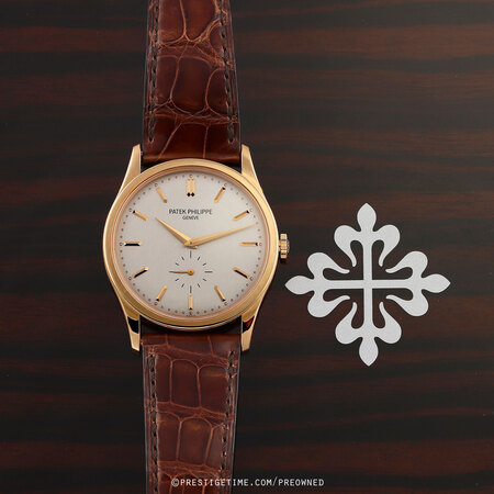 Pre-owned Patek Philippe Calatrava Manual Wind 37mm 5196r-001