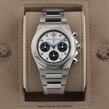 Pre-owned Girard Perregaux Laureato Chronograph 42mm 81020-11-131-11a