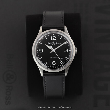 Pre-owned Bell & Ross BR V1-92 Automatic 38.5mm BRV192-BL-ST/SCA