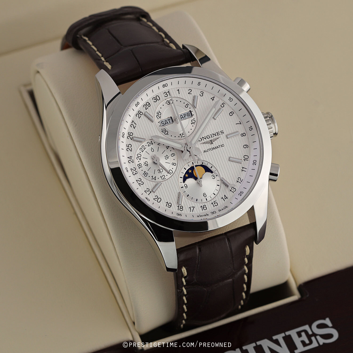Pre-owned Longines Conquest Chronograph Moonphase 42mm L2.798.4.72.3