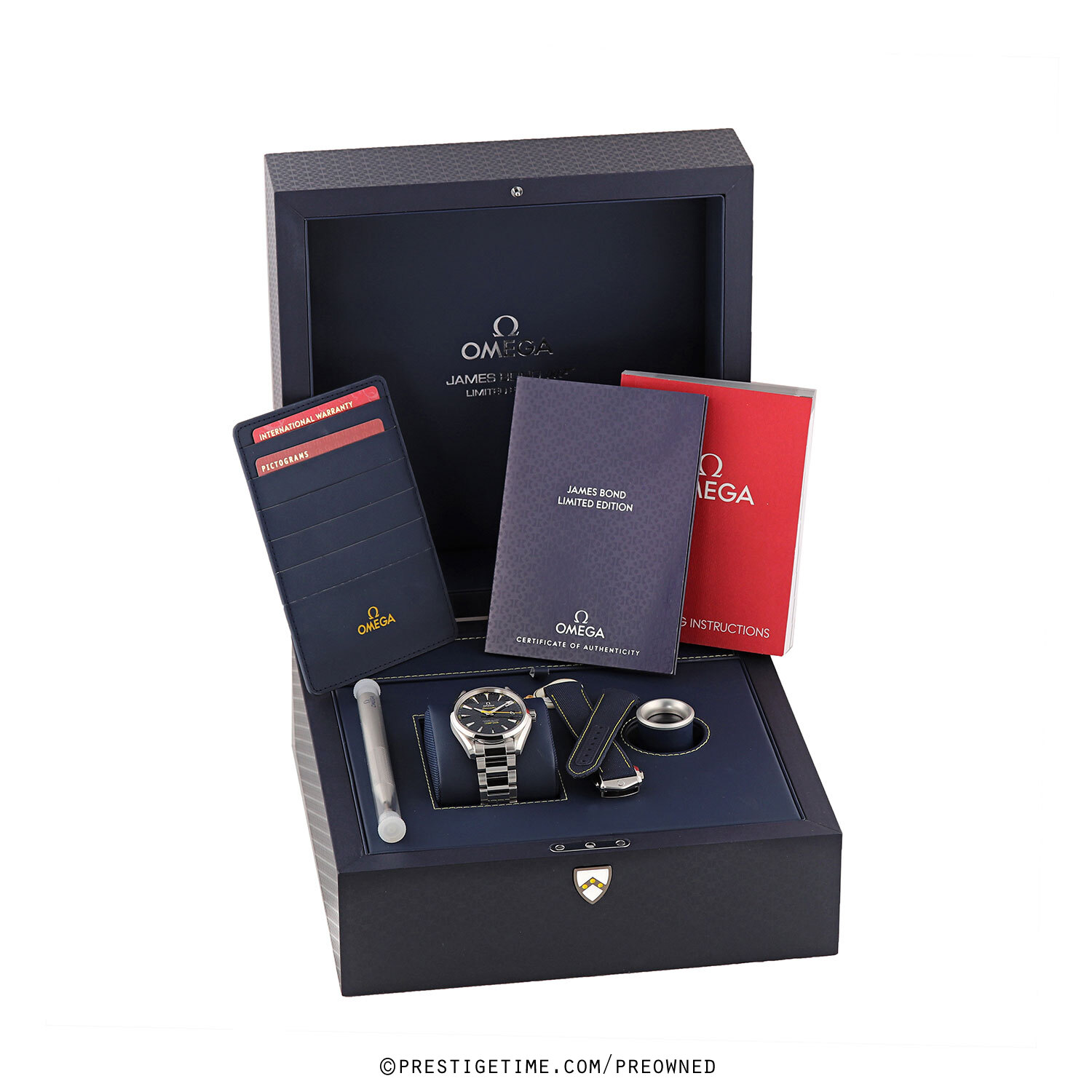 Pre-owned Omega 007 JAMES BOND SPECTRE Aqua Terra 150m 41.5mm