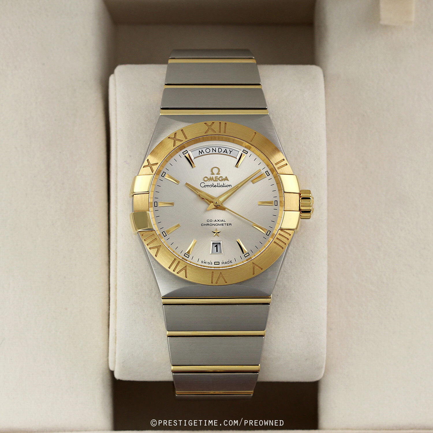 Pre-owned Omega Constellation Co-Axial Day Date 38mm 123.20.38.22