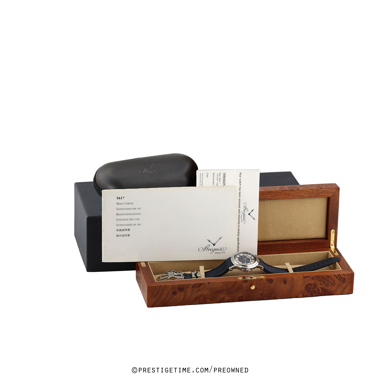 Breguet マネークリップ オリジナルボックス付き Pre-owned Breguet Marine Automatic Big Date 39mm 5817st/y2/5v8