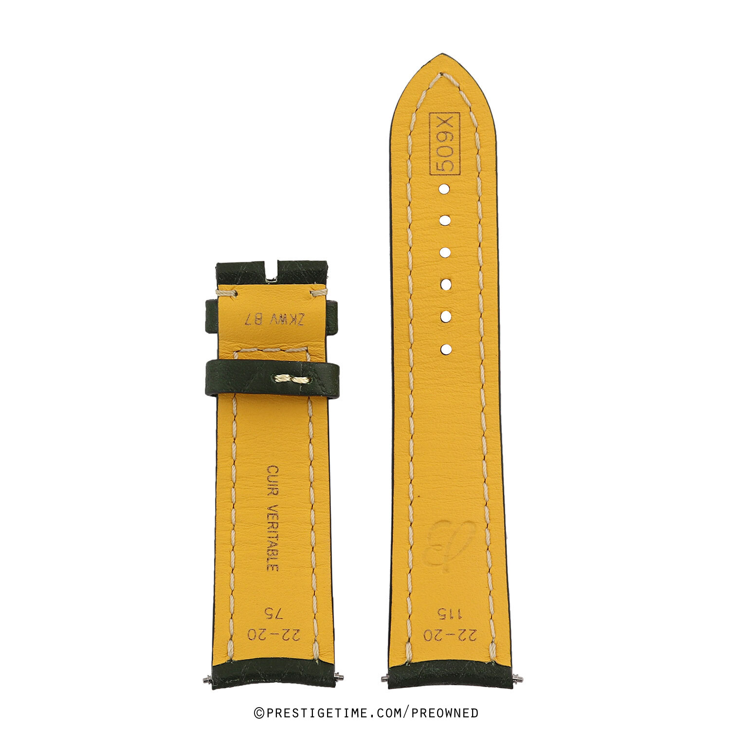 Preowned Breitling 509x Green Calfskin strap