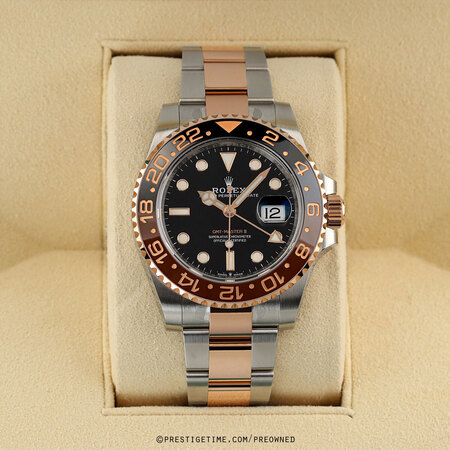 Pre-owned Rolex GMT Master II ROOTBEER 126711chnr