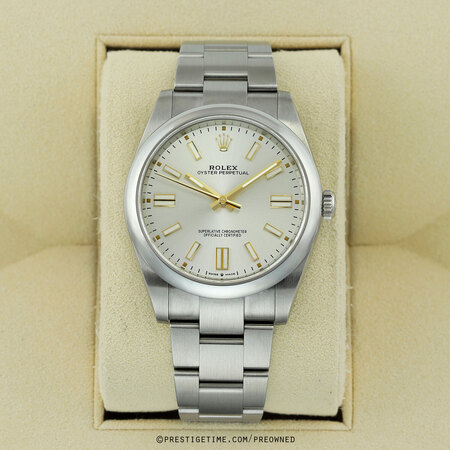Pre-owned Rolex Oyster Perpetual 41mm 124300 Silver