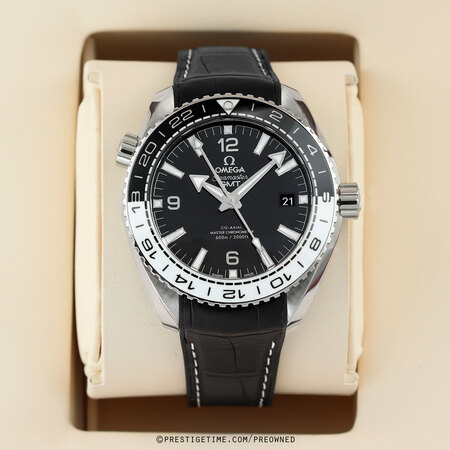 Pre-owned Omega Planet Ocean 600m Co-Axial Master Chronometer GMT 43.5mm 215.33.44.22.01.001