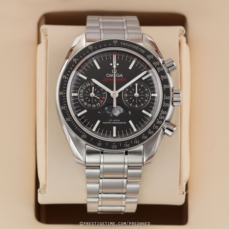 Pre-owned Omega Speedmaster Moonphase Chronograph 44.25mm 304.30.44.52.01.001