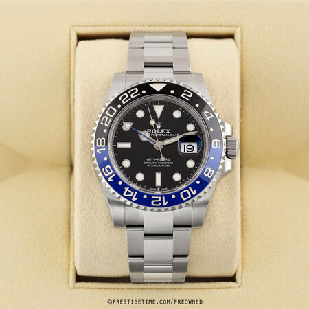 Pre-owned Rolex GMT Master II BATMAN 126710blnr Oyster
