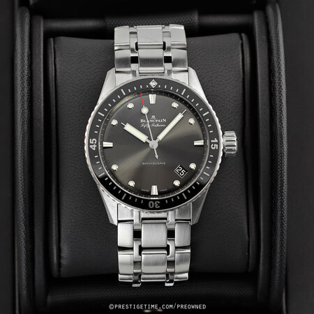 Pre-owned Blancpain Fifty Fathoms Bathyscaphe 43mm 5000-1110-70b