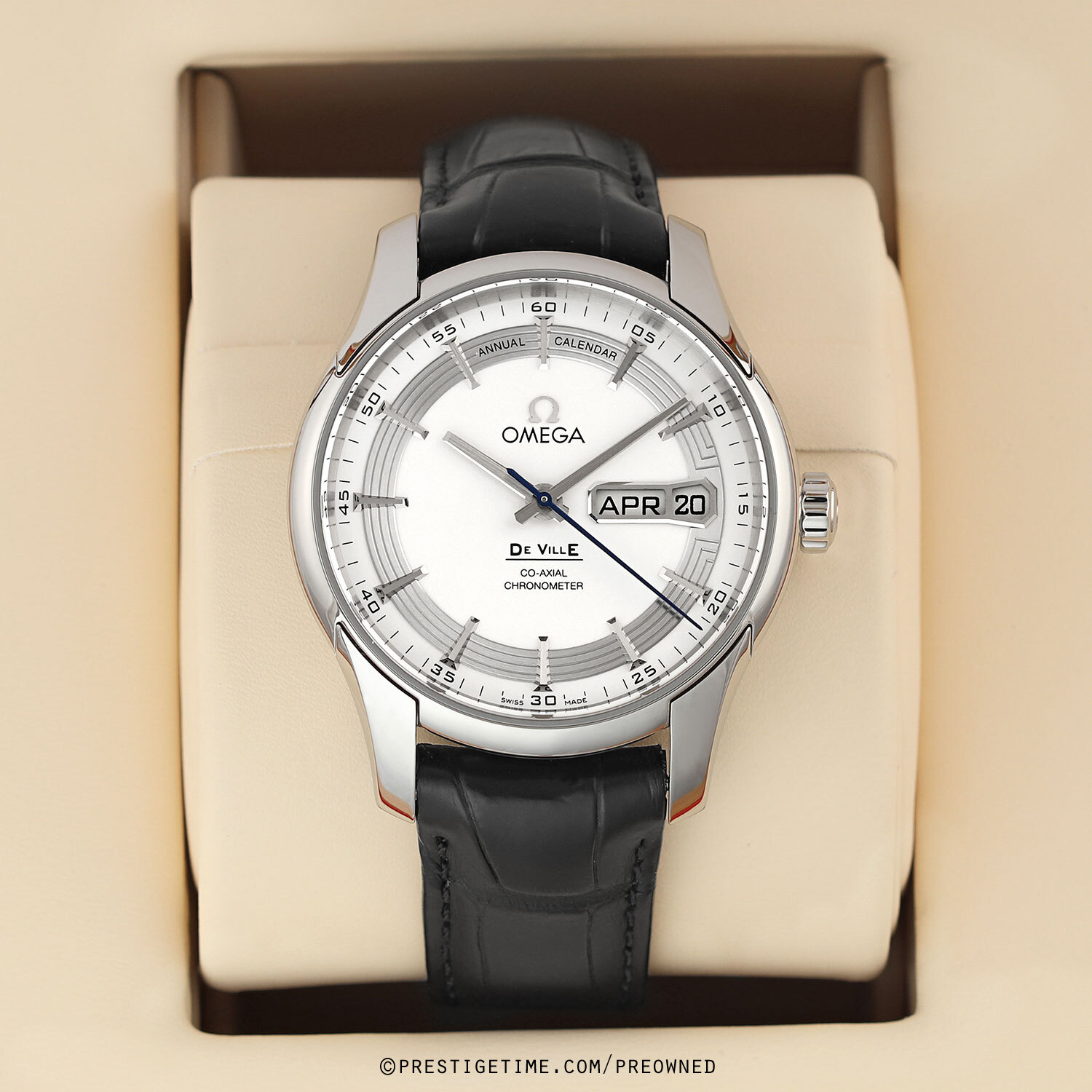 Omega Deville Hour Vision Annual Calendar Grey Dial Pre-owned