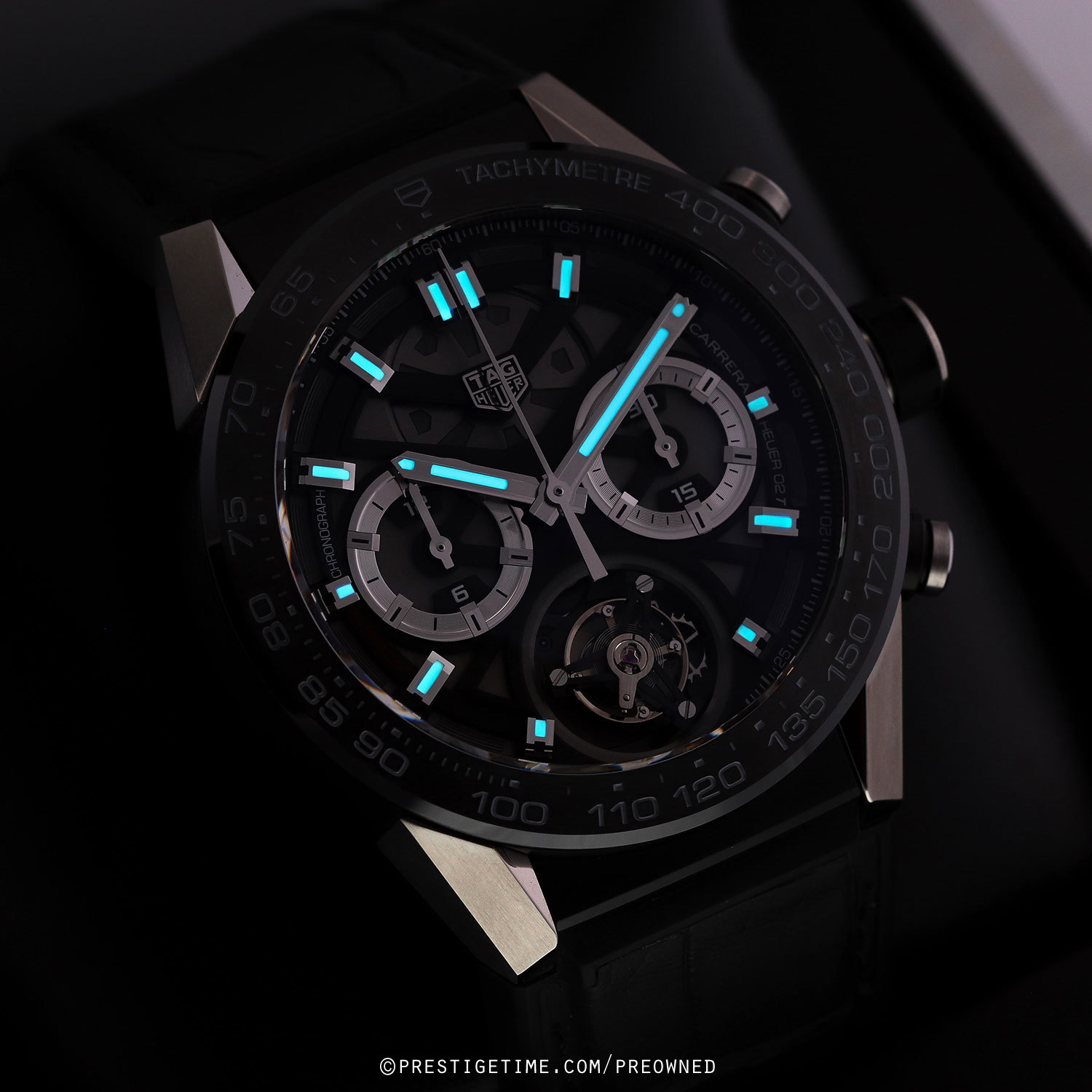 Pre-owned Tag Heuer Carrera Calibre HEUER 02T Tourbillon