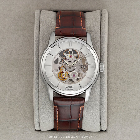 Pre-owned Oris Artelier Skeleton Automatic 40mm 01 734 7670 4051-07 5 21 70FC