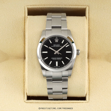 Pre-owned Rolex Oyster Perpetual 34mm 124200 Black