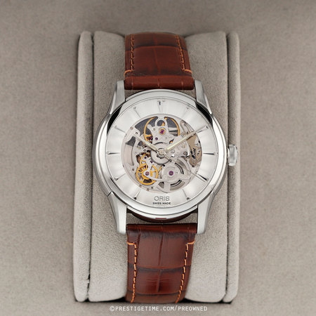 Pre-owned Oris Artelier Skeleton Automatic 40mm 01 734 7670 4051-07 5 21 70FC