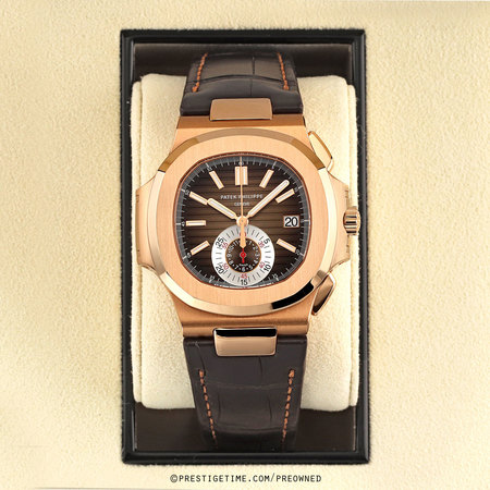 Pre-owned Patek Philippe Nautilus Chronograph 5980r-001