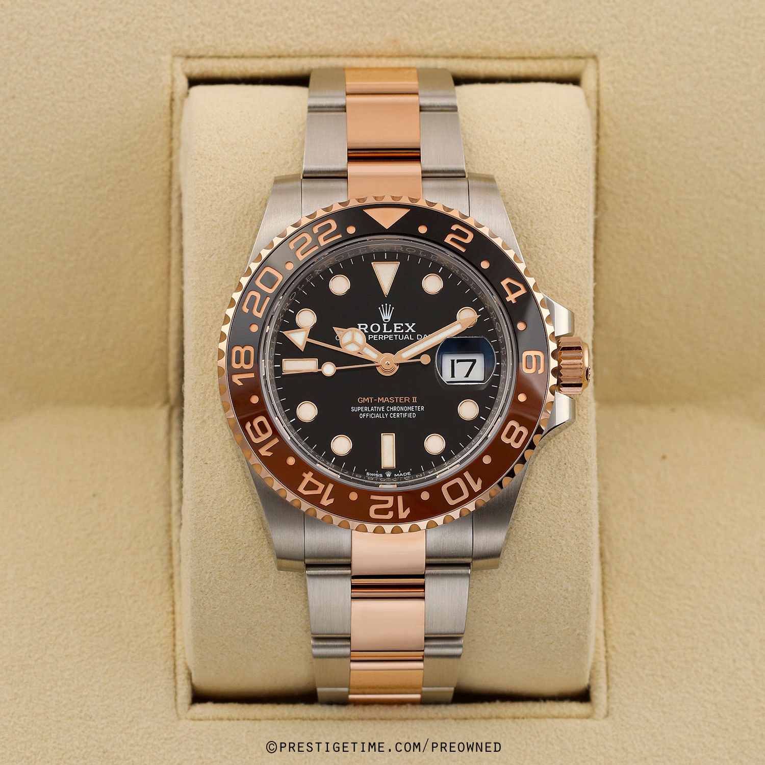 Pre-owned Rolex GMT Master ROOTBEER 126711chnr